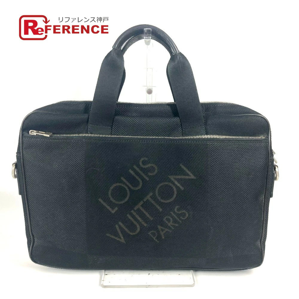 LOUIS VUITTON Damier Geant Associate Bag Tote Handbag Business Canvas Noir